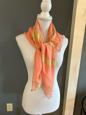 Vintage Horseshoe Crab Coral Scarf